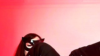 Cute curly brunette solo webcam masturbation