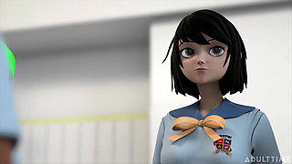 Hentai Sex School Episode 3 - Hentai Student Eats Out His Teacher's Perfect Pussy Until She Orgasms!