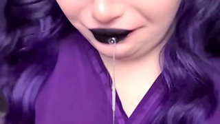 Caught the Fat Goth Nurse Masturbating