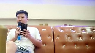 Extreme close up of Japanese teen masturbating