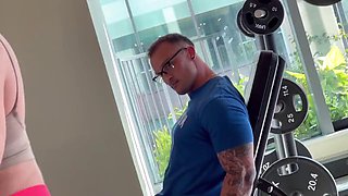 Fit Lesbians Fuck With Gym Cuck Voyeur