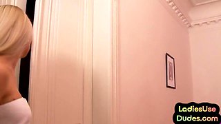 Pegging CFNM masseuses shag guy in trio with vibrator