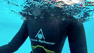 Underwater Wetsuit JOI in My Private Pool