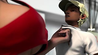 Gym trainer gets cock throbbing and swallows every drop fast