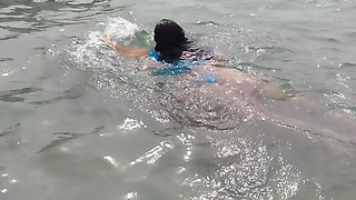 Chubby Latina What a Big Ass on the Beach