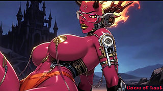 Gol Hot Bikini Demon Girl Dark Castle Nude