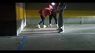 Young Wife Fucked Hard by a Fan in a Car Parking