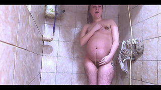Showering, Wetting My Panties in the Shower and Then Pissing on Them While I Have Them on
