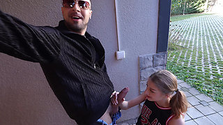 Street basketball slowly turned into hot sex on the street