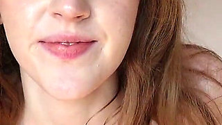 Cute Redhead Striptease to Fully Nude