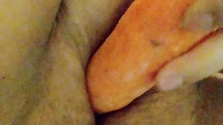 Fun with big carrot and squirt