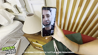 Cuckolded Groom Makes a Video Call to Watch His Bride Having Sex with a Man with a Thick Cock
