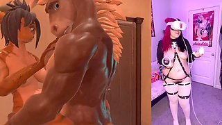 Fresh furry VR game fever with lewd action part two