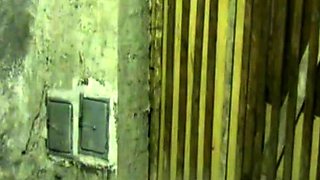 German Webcam Girl Plays with Dildo in the Basement