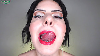 Beautiful Girl Smokes a Cigar - Ugly but Hot Lipstick
