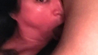 MILF Sucking and Sucking Cock Until It Comes on My Face I Masturbate in My Mouth and Swallow Milk