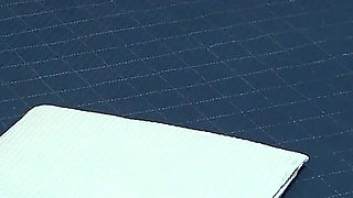 Micro Thong Bikini Wedgie Into Ass and Pussy Fitness Training by Tanned Japanese Big Tits Surfer Girl