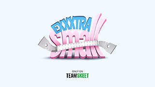 Danni Rivers and Kate Bloom play with their little twats before sharing massive dude meat - exxxtra petite