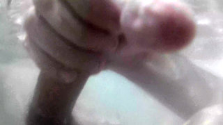 Underwater masturbation and cum