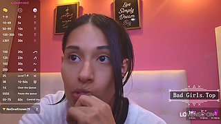 Very cute skinny latina teen sweet natural big tits show