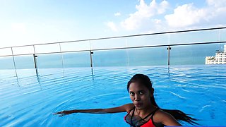 Bubble butt Thai GF first time anal fuck