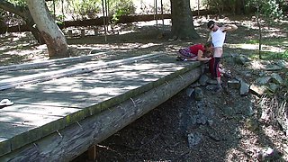 Blonde hooker blows hiker on trail - Erin Electra