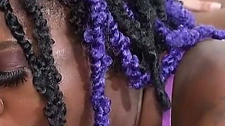 Thick Ebony Girl Gets Cum Sprayed All Over Her Face