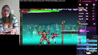 Horny Filipina Gamer Plays Hentai Game and Fingers Her Tight Pussy to OMG Orgasm Live