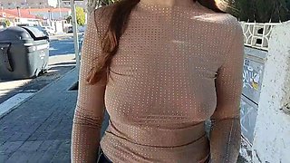 HottPussyTits Braless Tit Flash