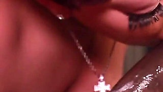 Thick Black Girl Give Messy Blowjob