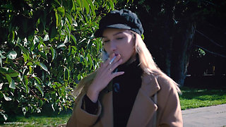 Outdoors Smoking with Beaty Russian Girl 2
