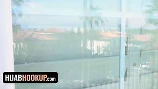 Hijab hookup - defying arab beauty Izzy Lush gets nasty with her bf while home alone