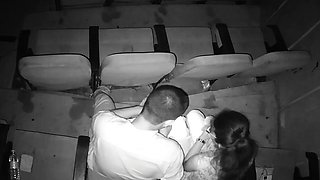 Horny College Lovers Romance In Theatre