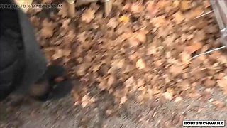 Hot Blonde MILF Public Sex in Dresden - Risky Outdoor Fuck with Boris Schwarz