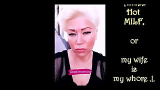 Russian Writer Peter Stone Exposes His Whore Wife's Pussy to the Whole World...)))