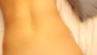 Surprise, my stepsister in a towel in my room! It's time to cum on him!