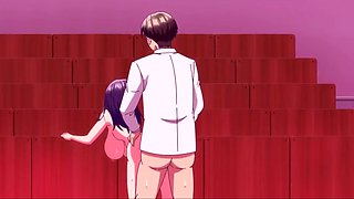 Hentai Room of Guilty Pleasure: Sexy Buxom Nerdy Student Lets Her Teacher Fuck Her In the Lecture Hall