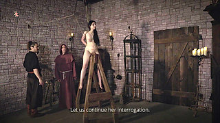 Accused Witch Writhes on the Sharp Edge of the Wooden Pony