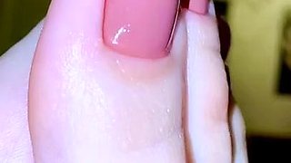 Flexible foot fetish masturbating with feet and hands