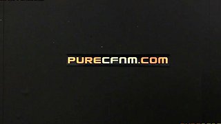 Horny blonde babe gives head to DILF