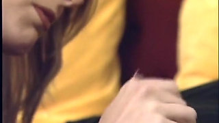 German Babe Pleasing Two Cocks at the Same Time