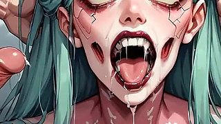 Turquoise Cracks: Nipple Stretching Bliss