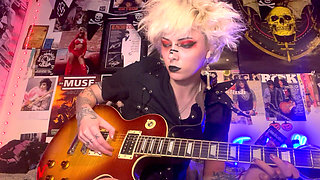 Your Goth Stepsis Glitterqueen1999 Gives You JOI Before Her Concert - Taboo Fetish Goth Cum Countdown