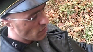 Young Black Woman with Nice Tits Fucked in the Woods by a Big Cock and Cumshot in Mouth
