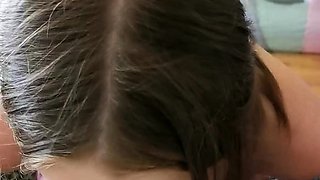 Babe giving pov blowjob