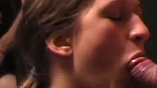 BDSM master thight ropes arouse dominated slave while friend gets a mouth full of cum