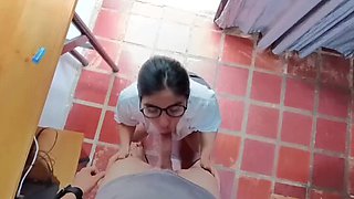 Amateur Colombian Teen ANAL SEX AFTER SCHOOL - Rough Doggy Style & Close-Up Creampie
