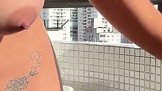 With Her Full Breasts and Hairy Vagina, She Makes a Point of Driving the Neighborhood Crazy