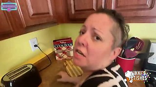 Nikki Sequoia Big Tits BBW Fucked Hard in Kitchen - Hairy Pussy HD