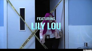 Ahegao scene with alluring Octavia Red and Lily Lou from Futanari